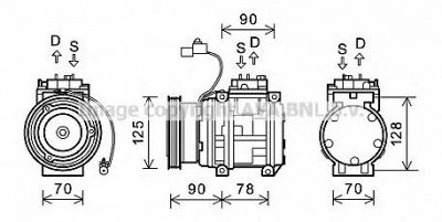 AVA QUALITY COOLING kak178 -  Компрессор, кондиционер